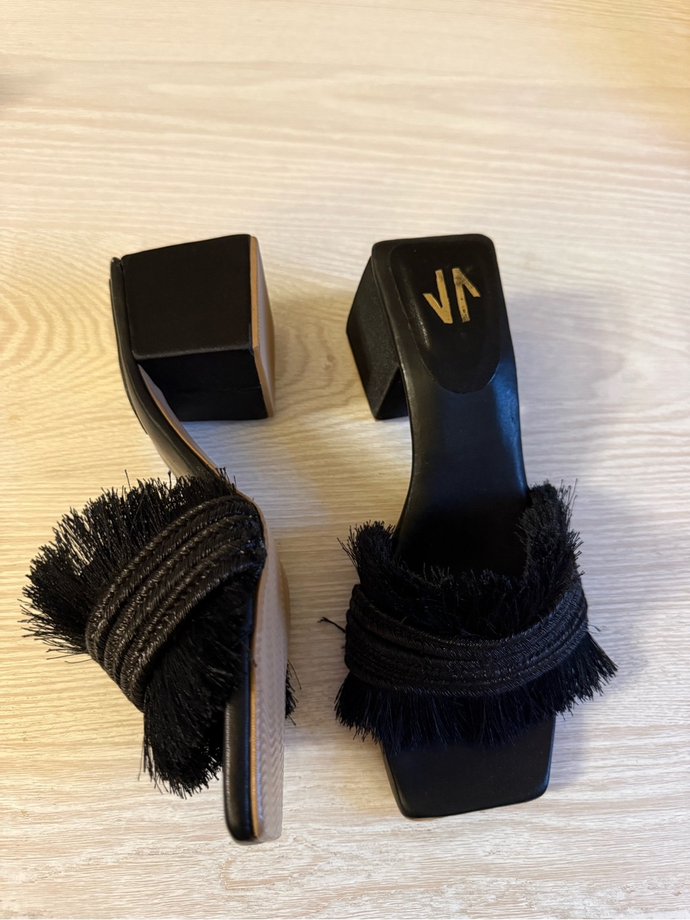 Silvia Cobos Macarena Sandals In Black Fringe Size 37 View 3